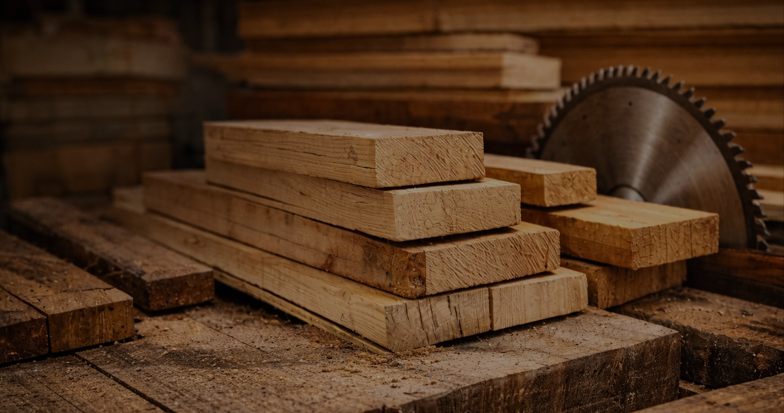 Tableros de madera preparados para corte